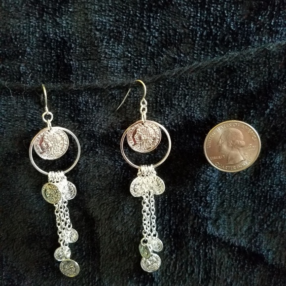 Silver Dangle Earrings - Picture 2 of 4